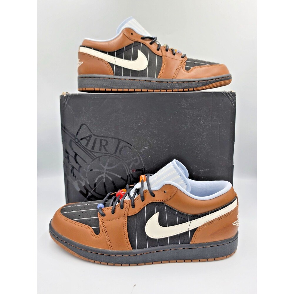 Air Jordan 1 Low SE British Tan Beaded Men 10.5 Women 12 New IR7560 010
